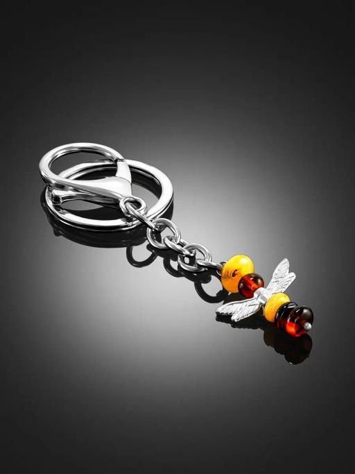 Брелок с натуральным балтийским янтарём Ангелок - Амберхолл фото 2