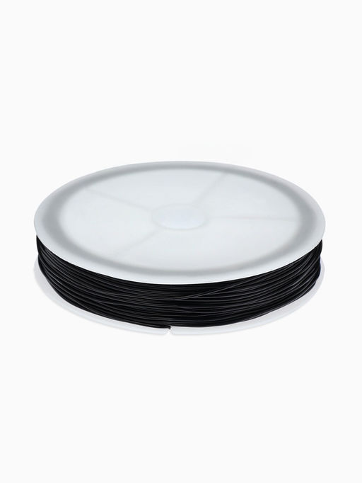 Цена за 2 шт. Нить силиконовая (резинка) d=0.7 мм, L=18 м, чёрная