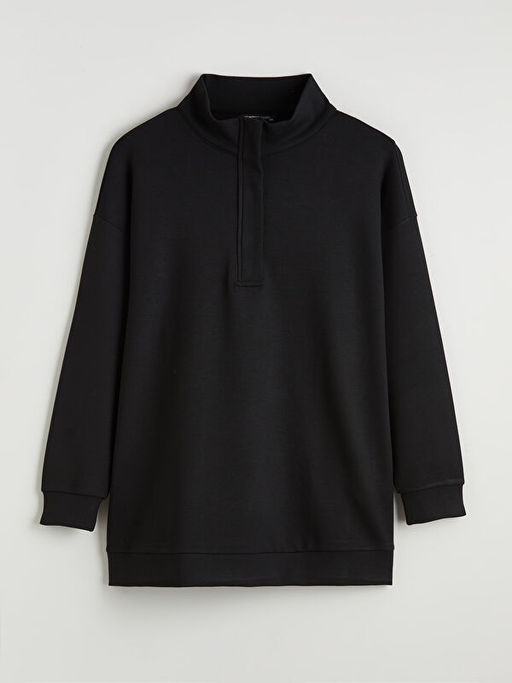 Dik Yaka Kad?n Sweatshirt Tunik