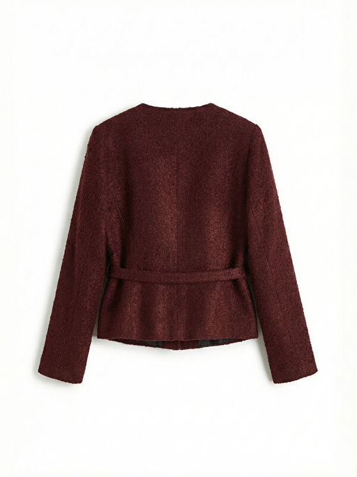 Bisiklet Yaka Kad?n T?vit Ceket