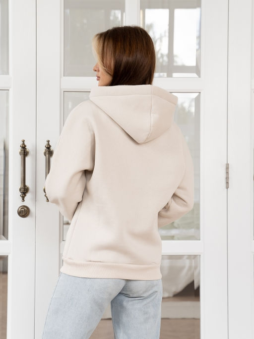 Толстовка футер 3х нитка с начесом.арт.286-27,экрю - Binita фото 2