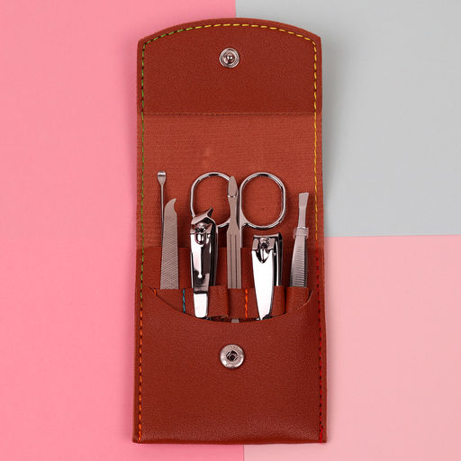 Маникюрный набор 7 предметов / YD-09 /уп 60/240/ (Коричневый)