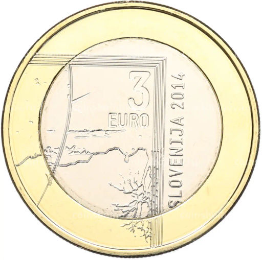 Монета 3 евро 2014 года Словения 200 лет со дня рождения Янеша Пухара