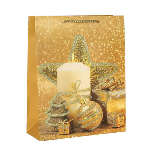 Цена за 12 шт. Пакет подарочный 31х40х12 / 111-1L /уп 12/360/ микс Новый год - Галеонтрейд фото 2