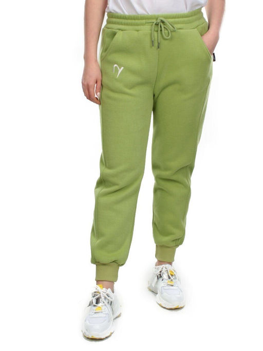 03 GREEN Брюки спортивные женские на флисе (100% хлопок) 7986 - Fashion фото 7
