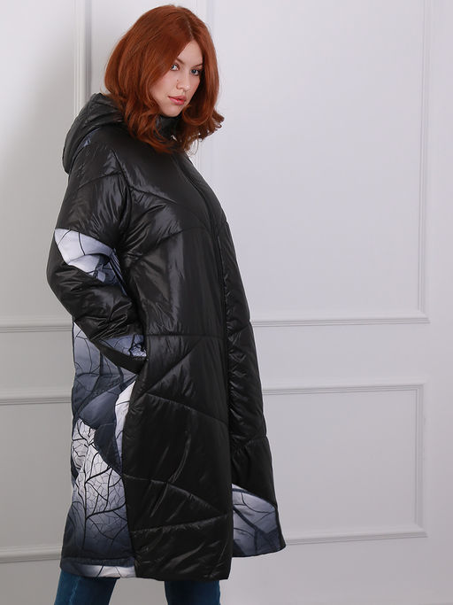 Пальто больших размеров стильное - Almond фото 8