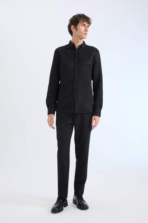 Regular Fit Normal Kesim K?sl?k Kumas Pantolon Cepli Duz Paca - Defacto фото 3