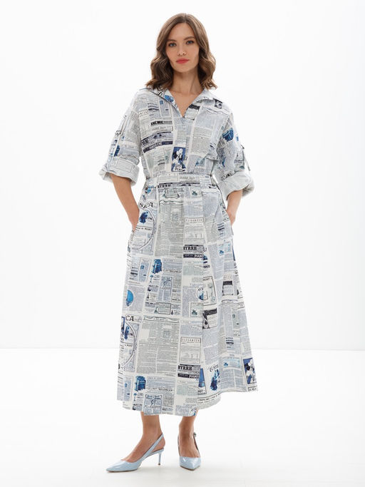Платье женское 12421-35022 multicolor-blue