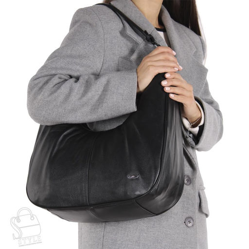 Сумка женская кожаная 99516 black Velina Fabbiano-Safena в Новосибирске