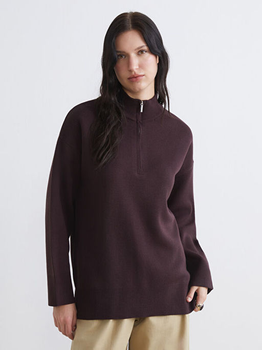 Dik Yaka Kad?n Triko Kazak