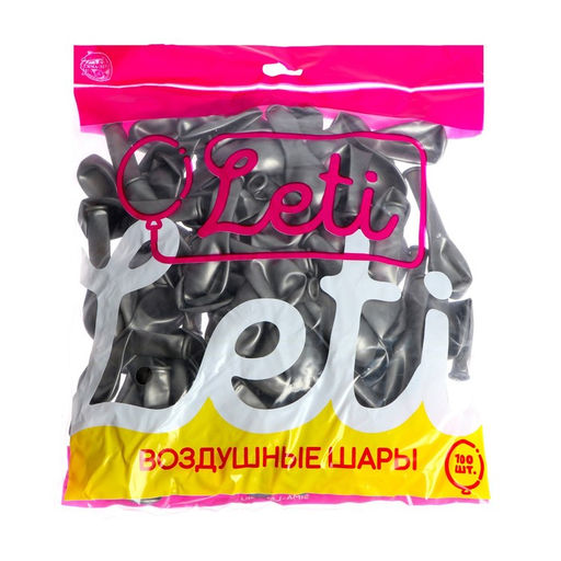 Воздушные шары латексные 5", металл, 100 шт., серебряные