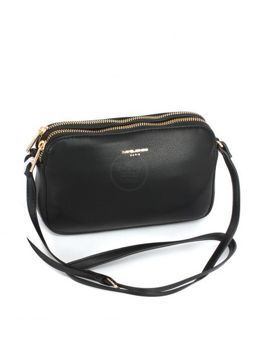 Сумка женская искусственная кожа DJ-СМ 7335-BLACK, 2отд, плечевой ремень, черный SALE 263846 - Adelia фото 5