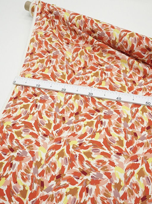 Штапель Яркий кураж цв.красный, ш.1.45м, вискоза-100%, 90гр/м.кв - Купава фото 4