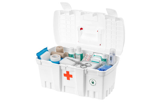 Контейнер-аптечка 6 л 38*21*19,5 см с защелкой и ручкой, белый (KL375610006) - Elan gallery фото 5