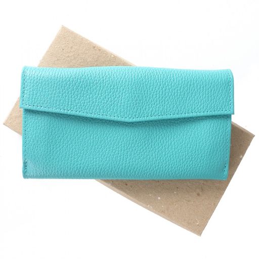 Портмоне женское Croco-ПР-954 натуральная кожа 3 отд, 17 карм, бирюза флотер (110) 208544  фото 5