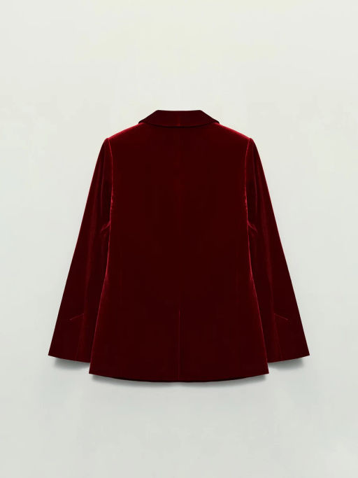 Однобортный жакет из бархата / Zarina