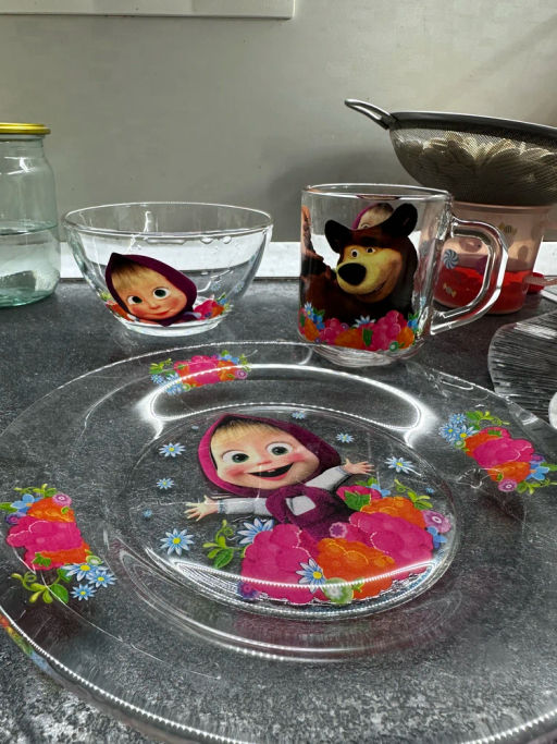 Тарелка Маша и Медведь. Малина 19,5 см арт.ММТ195-2 /МФК/  фото 4