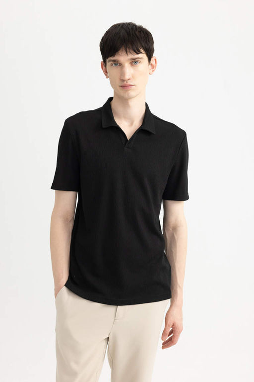 Modern Fit Basic Duz K?sa Kollu Polo Tisort - Defacto фото 2