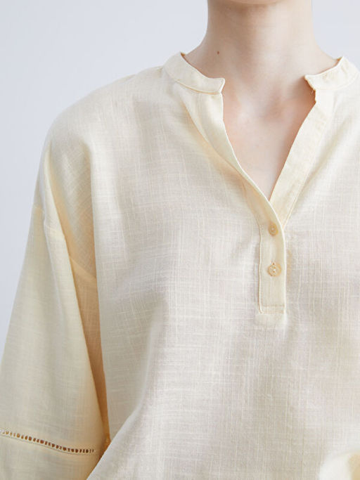 Ka??k Yaka Oversize Bluz