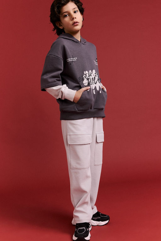 %100 Pamuk Loose Fit Beli Lastikli E_ofman Alt_ Erkek _ocuk - Defacto фото 2