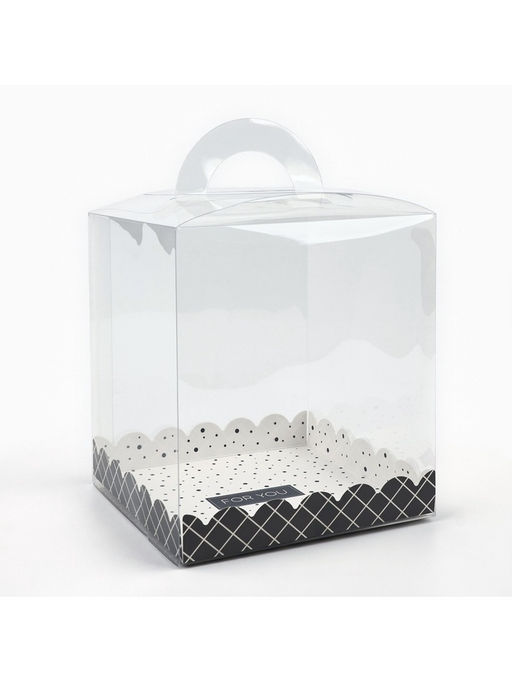 Цена за 5 шт. Коробка кондитерская, сундук, упаковка, For you, 16×16×18 см