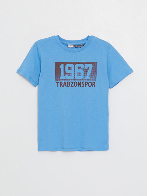 Bisiklet Yaka Trabzonspor Bask?l? K?sa Kollu Erkek ?ocuk Ti??rt
