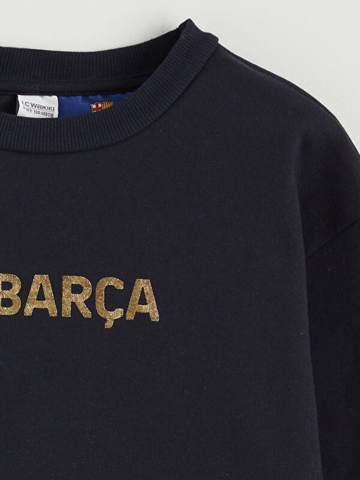 Barcelona Bask?l? Erkek ?ocuk Kal?n Sweatshirt