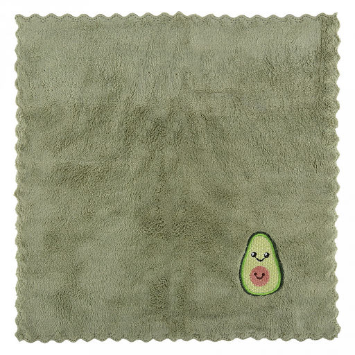 Салфетка для уборки 30х30см "Аавокадо друг", микрофибра, набор 3шт (Китай)