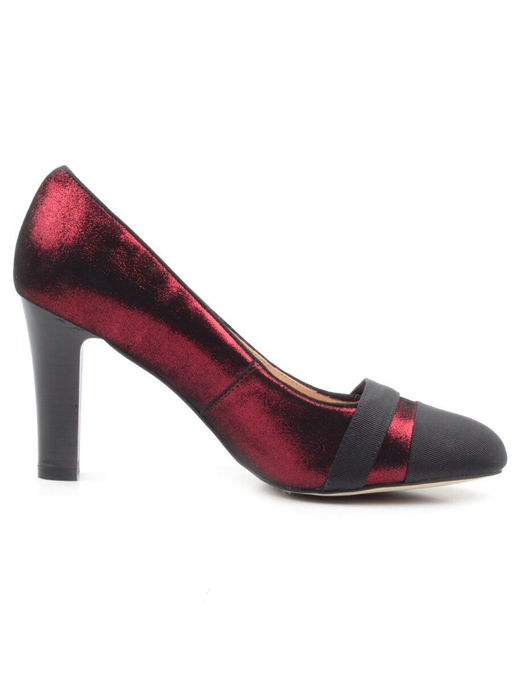 06-D607-81-2 BLACK/RED Туфли женские (натуральная кожа)