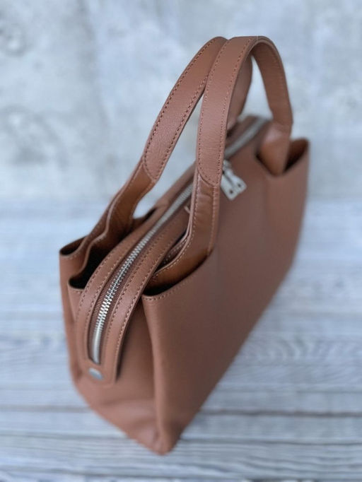 Женская кожаная сумка тоут 3120 Браун