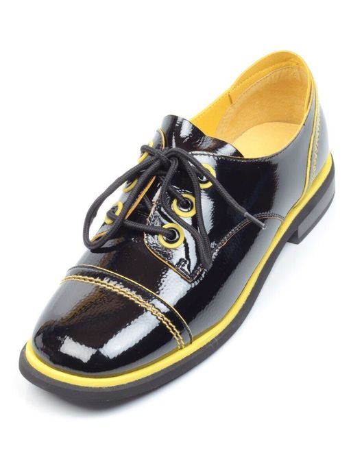 03-H491-H11-F384 BLACK Полуботинки женские (натуральная кожа) - Фабричный китай фото 5