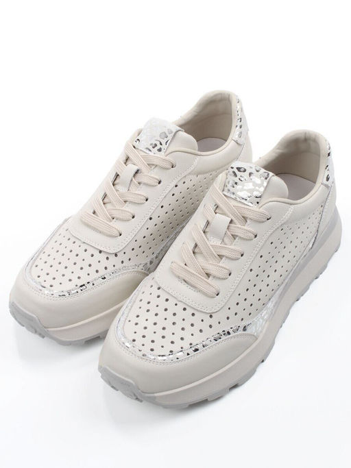 03-A1017-2A LT. BEIGE Кроссовки женские (натуральная кожа)