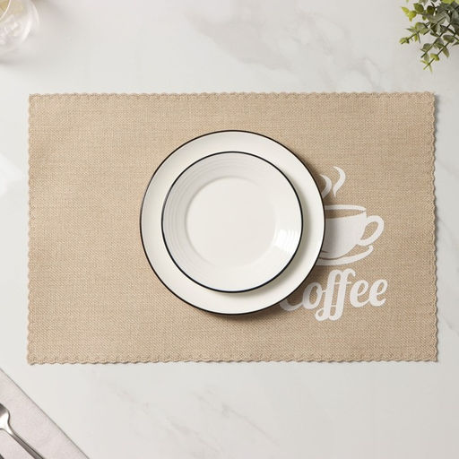 Набор салфеток сервировочных Доляна Coffee, 4 шт, 4429 см, цвет бежевый  фото 6