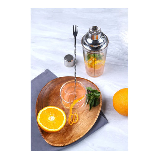 Ложка барная с вилкой для коктейлей Walmer Cocktail, 26 см, цвет стальной  фото 8