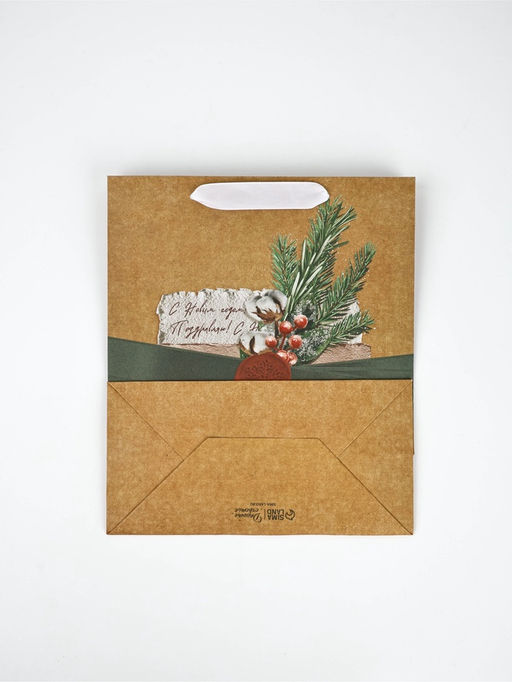 Набор пакетов крафтовых «Новогоднее поздравление»