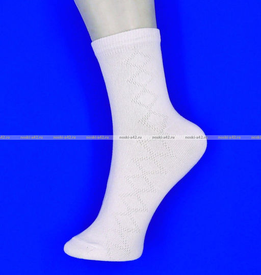 Цена за 5 пар.5 ПАР - ЮстаТекс носки подростковые 1с8 (3с35) хлопок с лайкрой белые