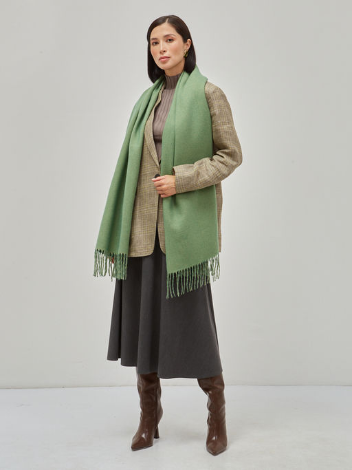 В составе шерсть и кашемир! теплый двусторонний палантин - Tantino фото 2