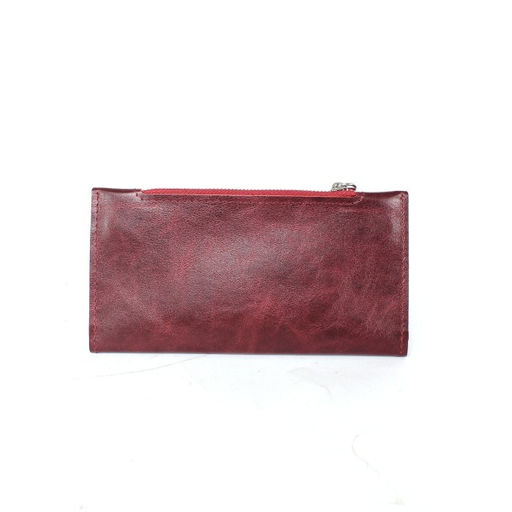 Портмоне женское Croco-ПР-1052 натуральная кожа 3 отд, 5 карм, бордовый пулл-ап (159) 261400