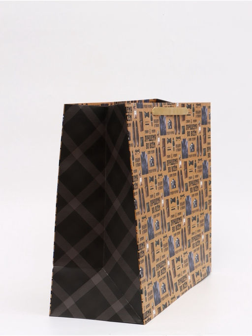 Пакет ламинированный Мужской паттерн, XL 49 ? 40 ? 19 см