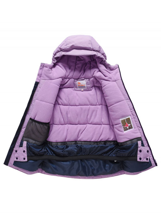 Горнолыжный костюм зимний для девочки фиолетового цвета 9518F - Valianly фото 5