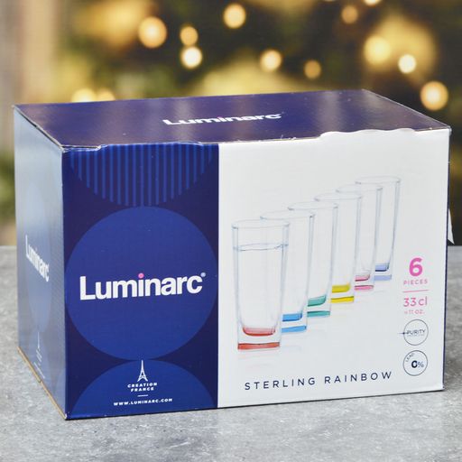 Набор стаканов STERLING RAINBOW 330мл высокий 6шт