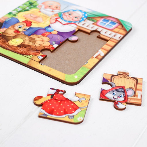 Пазл со сказкой Курочка Ряба - Лесная мастерская фото 2