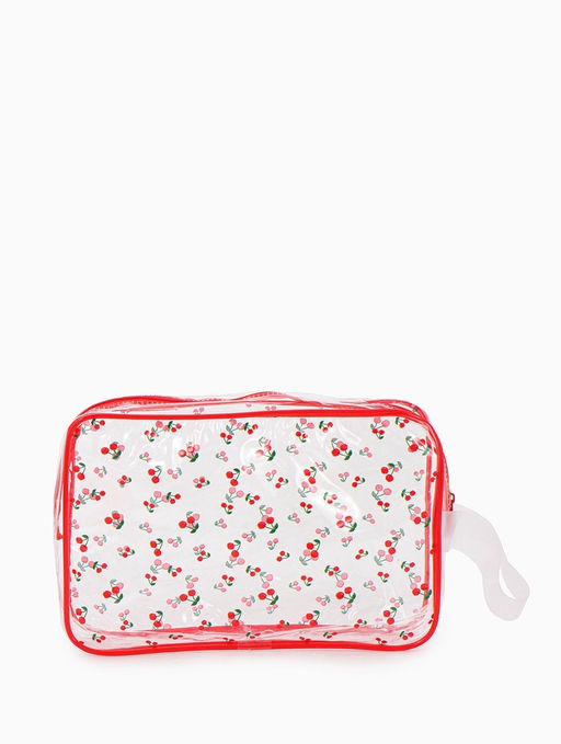 Косметичка ПВХ Вишня 23*6*15, отд на молнии, прозрачный