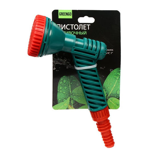 Насадка для полива, под шланг 5/8 (16 мм), 3/4 (19 мм), пластик, Greengo  фото 4