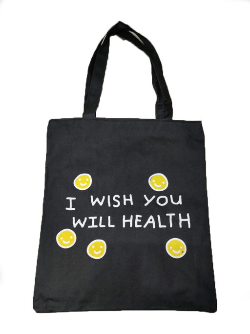 Сумка шоппер черная с цветными принтами в ассортименте - Storyland фото 17