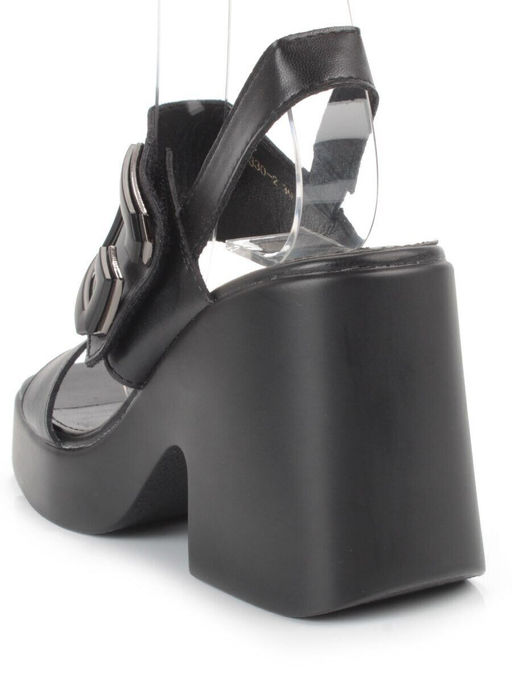 08-PEY330-2 BLACK Босоножки женские (натуральная кожа)