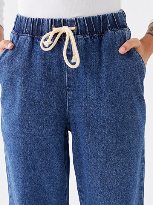 Beli Lastikli Jogger Kad?n Jean Pantolon