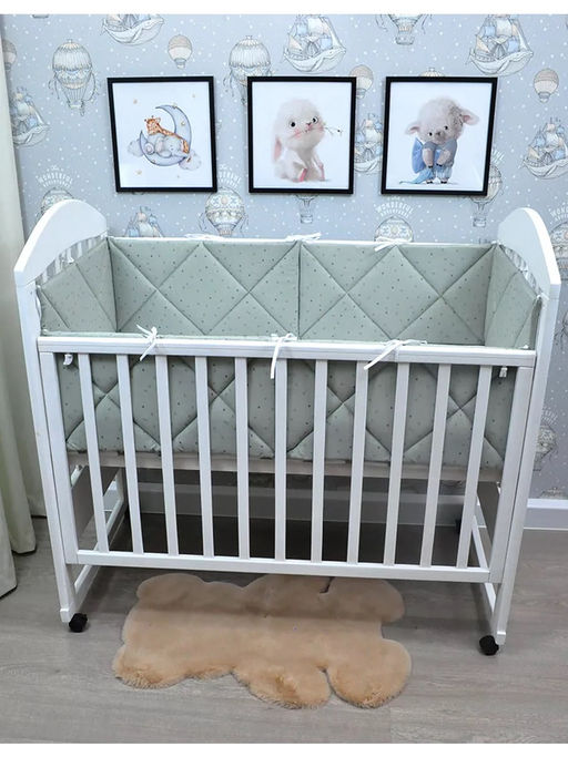 Бортики в кроватку для новорожденных стеганые