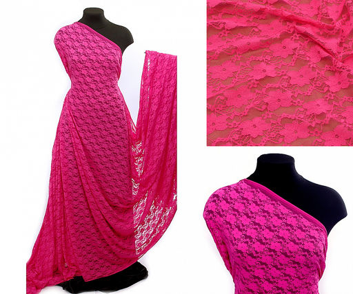 Кружевная ткань стрейч в нарезке арт.TBY.M903 шир.150см 100 г/м? цв.312 фуксия уп.2,7м