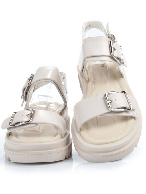 08-PEAG64-1 BEIGE Босоножки женские (натуральная кожа)